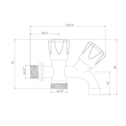 Grifo lavadora doble Basic 2