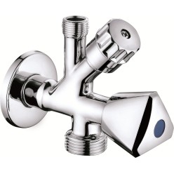Válvula lavadora-lavabo 1/2" x 3/4" x 3/8"
