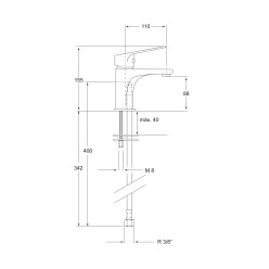 Monomando lavabo Arbo Negro 2