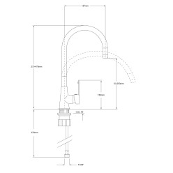 Grifo de fregadero flexible Teo 2