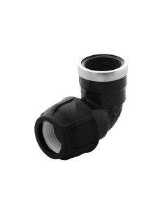 Codo 90º rosca hembra c/r inox PE 75 x 2 1/2"