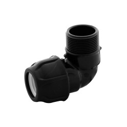 Codo 90º rosca macho PE