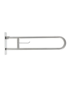Barra abatible con portarrollos, INOX, mate